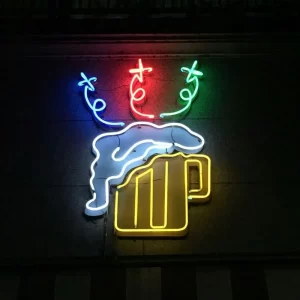 backlit bar signs