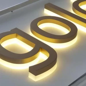 backlit logo sign