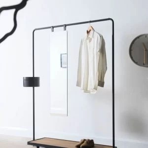 Rolling wardrobe rack