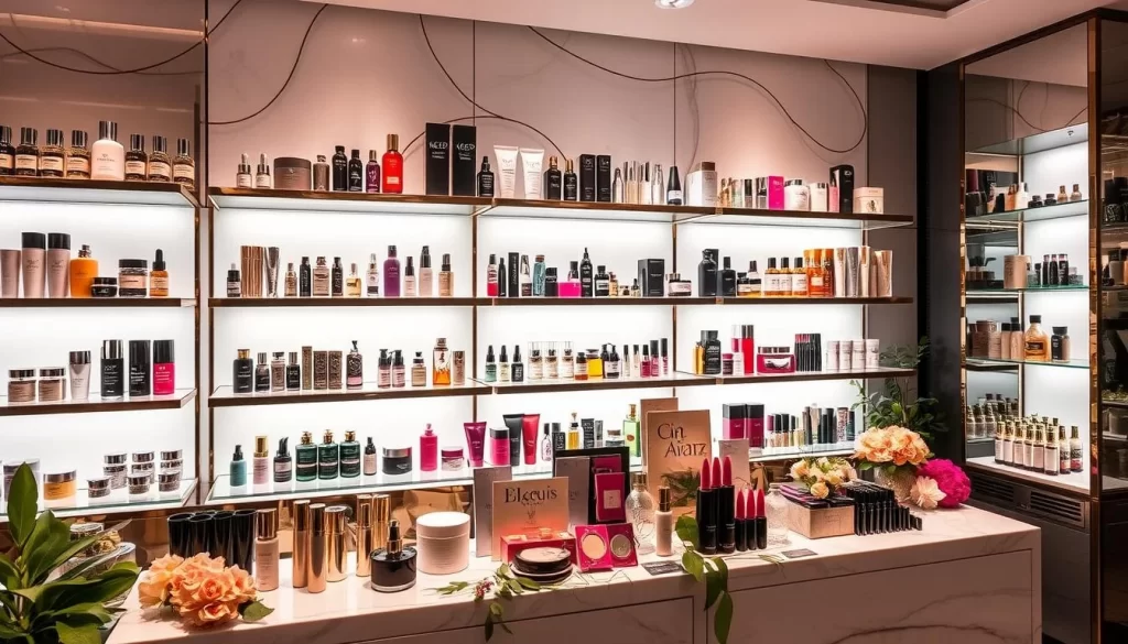 beauty product display