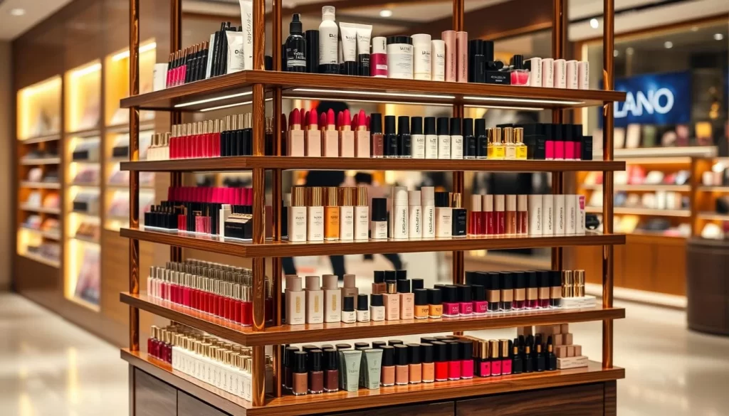 cosmetic display rack