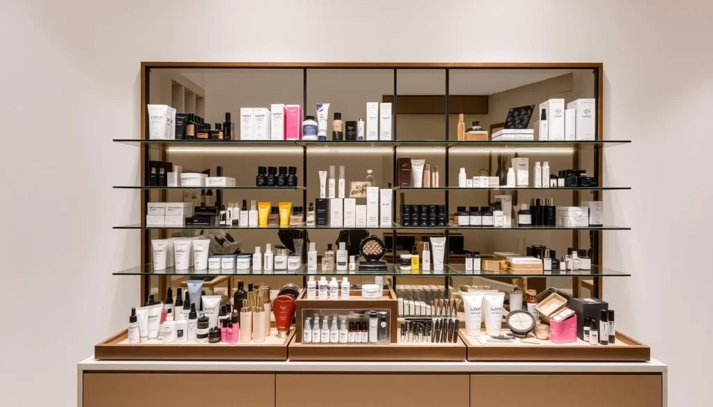 cosmetic display rack